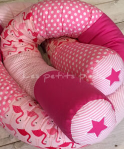 Bettschlange rosa pink Flamingo