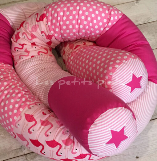 Bettschlange rosa pink Flamingo