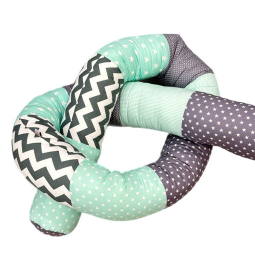 Bettschlange mint grau