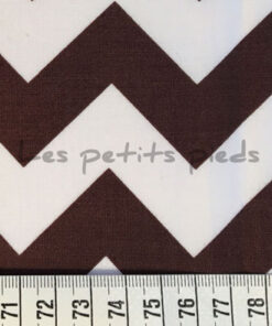 Baumwolle - Riley Blake Chevron schmal dunkelbraun / weiss