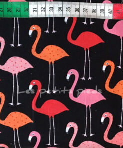 Baumwolle - Robert Kaufman Flamingo schwarz / pink