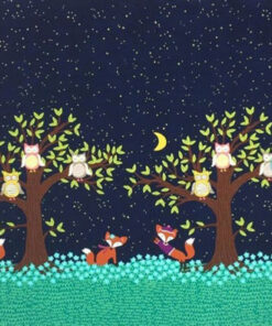 Baumwolle - Michael Miller "Fox woods" dunkelblau