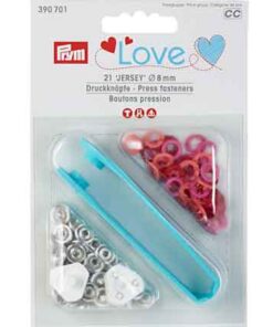 Jersey Druckknöpfe Prym Love "Colour" pink / rot / lachs