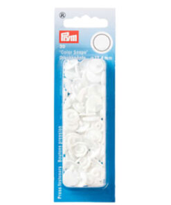 Prym 393103Nähfreie Druckknöpfe "Color Snaps" rund weiss