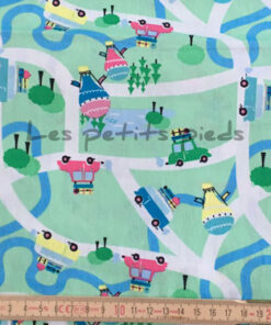 Baumwolle - Strassenstoff mint / bunt
