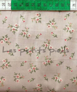 Baumwolle - Blumen beige
