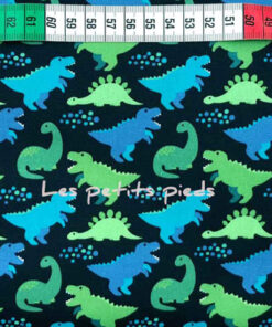 Baumwolle - Dinos dunkelblau / blau / grün