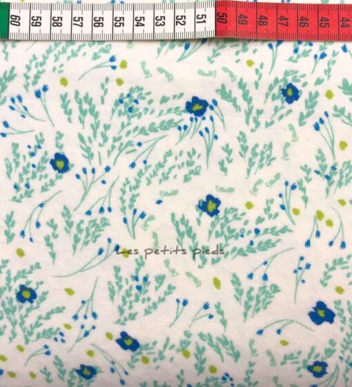 Flanell Blumen Michael Miller mint