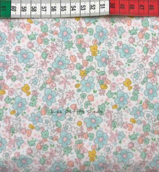 Flanell Blumen Michael Miller pastell