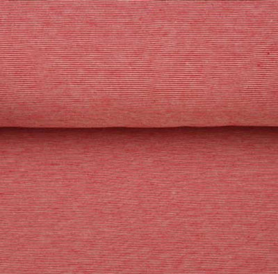Jersey Baumwolle - feine Streifen rot
