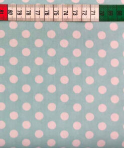 Baumwolle - Punkte 9 mm mint / weiss