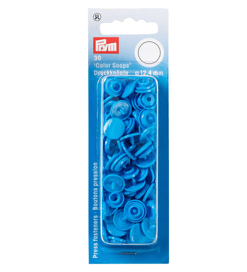 Prym 393108 Nähfreie Druckknöpfe "Color Snaps" rund stahlblau