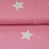 Baumwolle - Sterne gross rosa / weiss