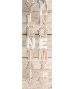 Namensgirlande beige / weiss
