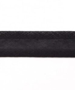 Baumwollschrägband uni schwarz