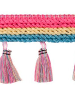 Quastenborte gross Boho - rainbow