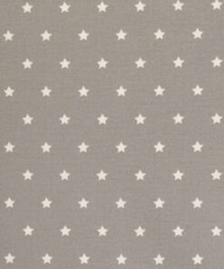 beschichtete Baumwolle - grau / weiss Sterne matt