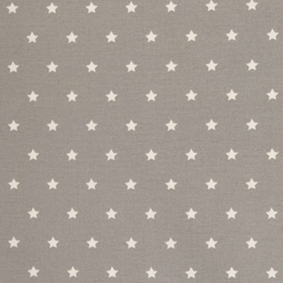 beschichtete Baumwolle - grau / weiss Sterne matt