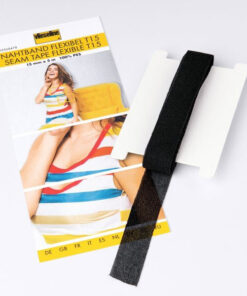 Nahtband Vlieseline flexibel T 15 ( 15 mm x 5m) - schwarz
