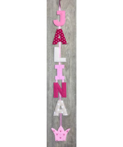 Namensgirlande rosa / pink / beige