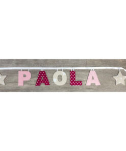 Namensgirlande rosa / pink / beige