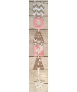 Namensgirlande zartrosa / beige