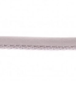 Baumwollschrägband uni grau Spitze