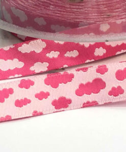 Webband Wolken pink