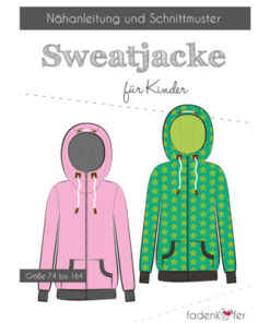 Papierschnittmuster Sweatjacke Gr 74 - 164 - Fadenkäfer