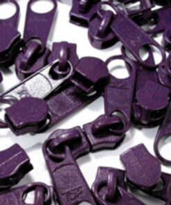 Schieber für 5 mm Reissverschluss aubergine