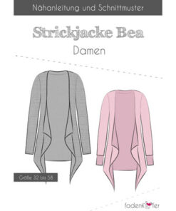 Papierschnittmuster Strickjacke Bea Damen Gr 32-58 - Fadenkäfer
