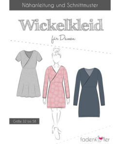 Papierschnittmuster Wickelkleid Damen Gr 32-58 - Fadenkäfer