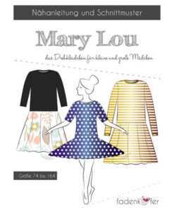 Papierschnittmuster Kleid Mary Lou Gr 74 - 164 - Fadenkäfer