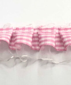 Rüschenband mit Organza rosa