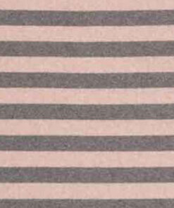 Strick Viscose Lenn rosa/ grau gestreift