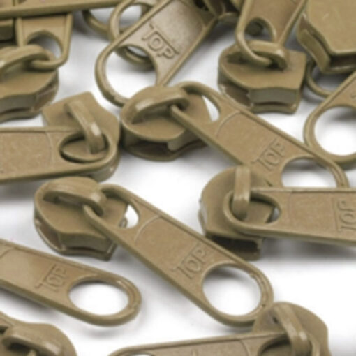 Schieber für 5 mm Reissverschluss - beige
