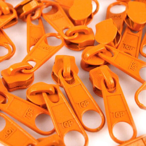 Schieber für 5 mm Reissverschluss - orange