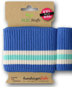 Bündchen Biobaumwolle - "cuff me ripped" - Hamburger Liebe - blau / türkis