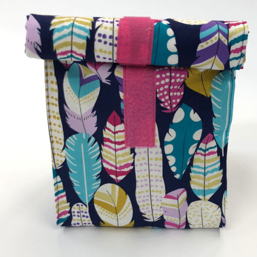 Lunch-/ Wetbag - Federn blau