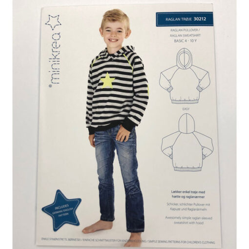 Papierschnittmuster Raglansweatshirt - Minikrea 30212