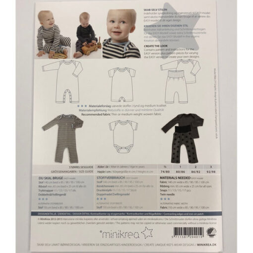 Papierschnittmuster Strampler - Minikrea 20401