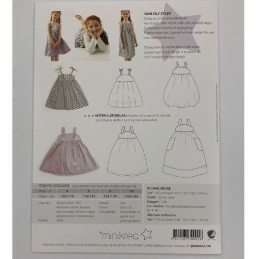 Papierschnittmuster Trägerkleid - Minikrea 30001