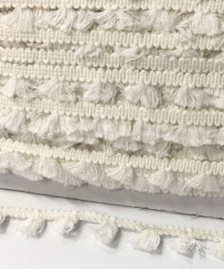 Quastenborte Mini - offwhite