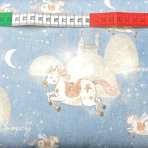 Sommersweat - "Lillestoff" Sternenpony - hellblau