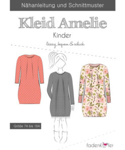 Papierschnittmuster Kleid Amelie Gr 74 - 164 - Fadenkäfer