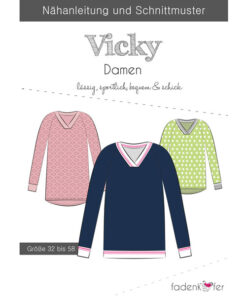 Papierschnittmuster Pulli Vicky Gr. 32-58 - Fadenkäfer