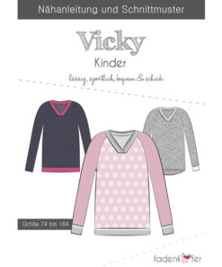 Papierschnittmuster Pulli Vicky Gr. 74-164 - Fadenkäfer