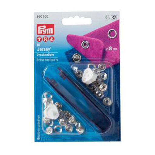 Jersey Druckknöpfe Prym 8 mm - silber