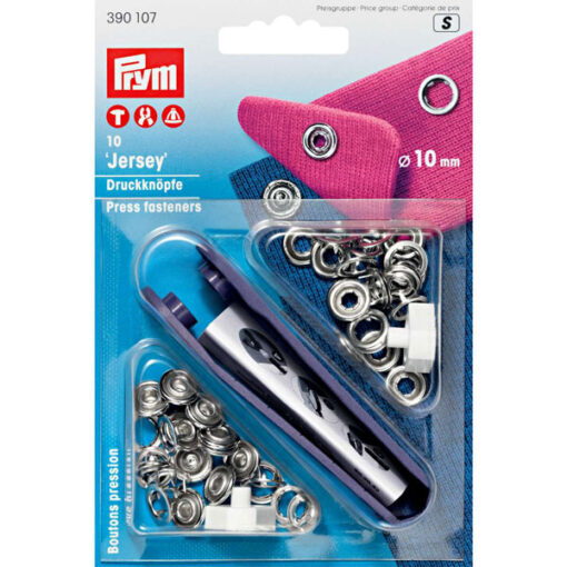 Jersey Druckknöpfe Prym 10 mm - silber