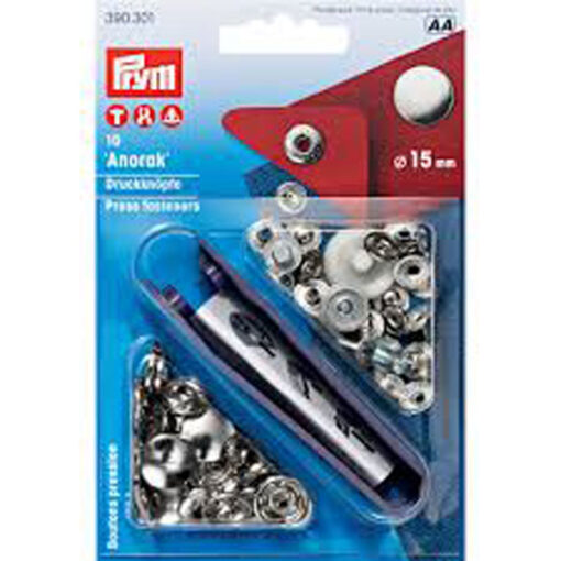 Anorak Druckknöpfe Prym 15 mm - silber